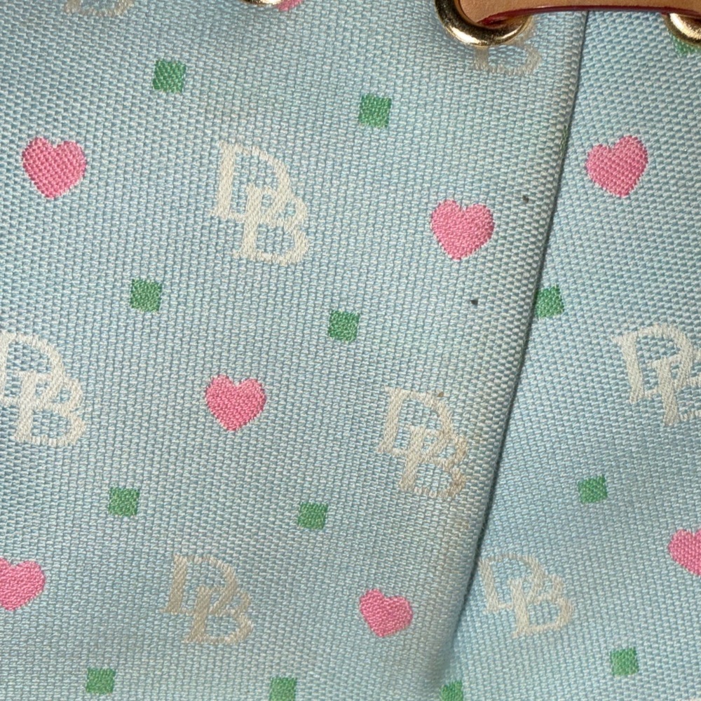 Dooney & Bourke Mint Pastel Heart Mini Shoulder Bag with Pom Pom Charm - Picture 5 of 16